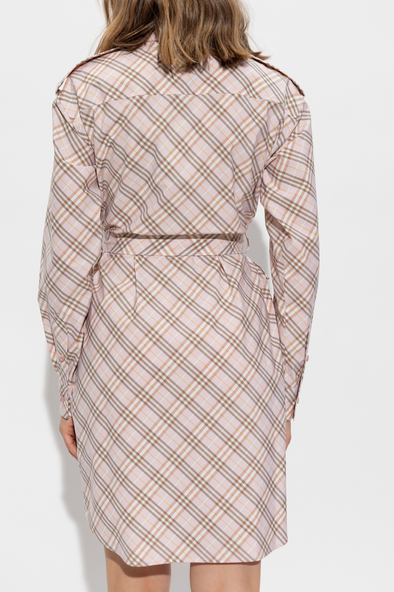 ワンピース Burberry DRESS (8095080 C1202) Burberry Nova Checked Shirt Dress, Brand Size 8 (US Size 6